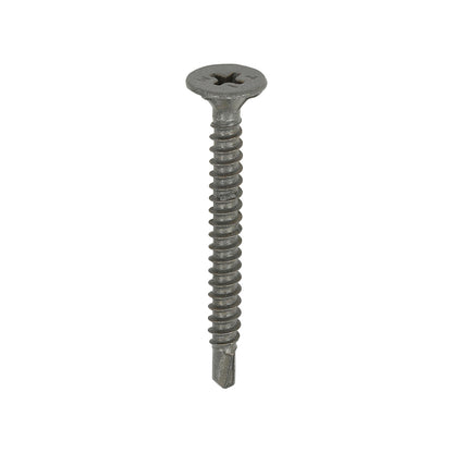 TIMCO Self-Drilling Cement Board Countersunk Exterior Silver Screws - 4.2 x 42 Box OF 200 - 217228