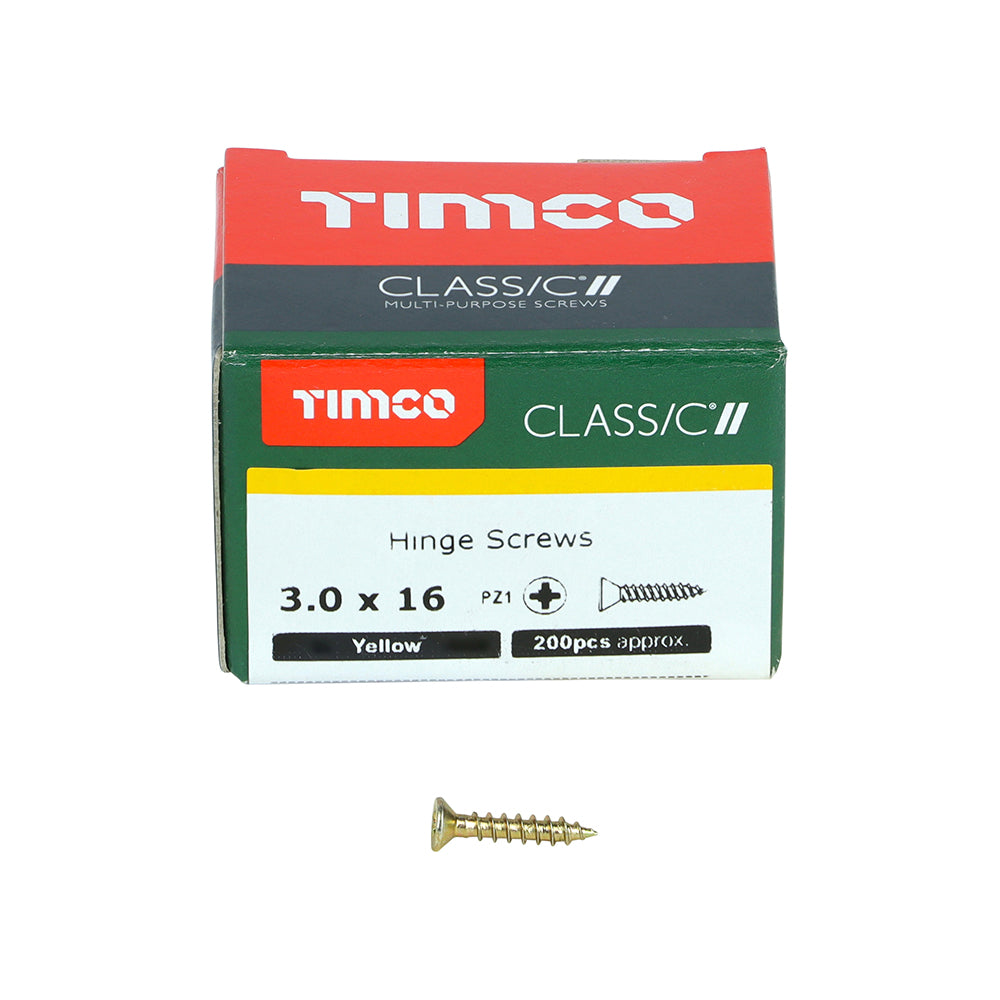 TIMCO Classic Multi-Purpose Reduced Head Countersunk Gold Piano Hinge Woodscrews,All sizes