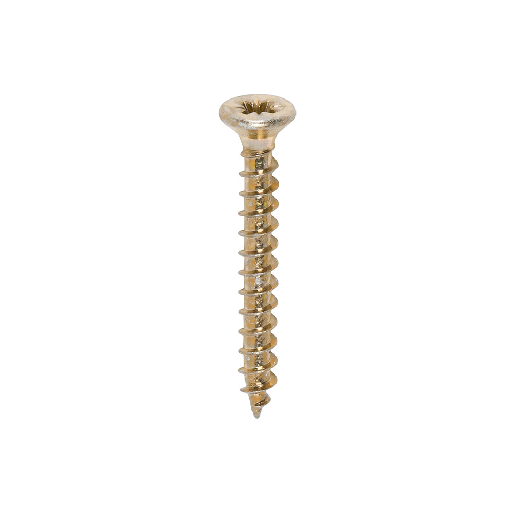 TIMCO Solo Countersunk Gold Woodscrews - 3.0 x 25 Box OF 200 - 30025SOLOC