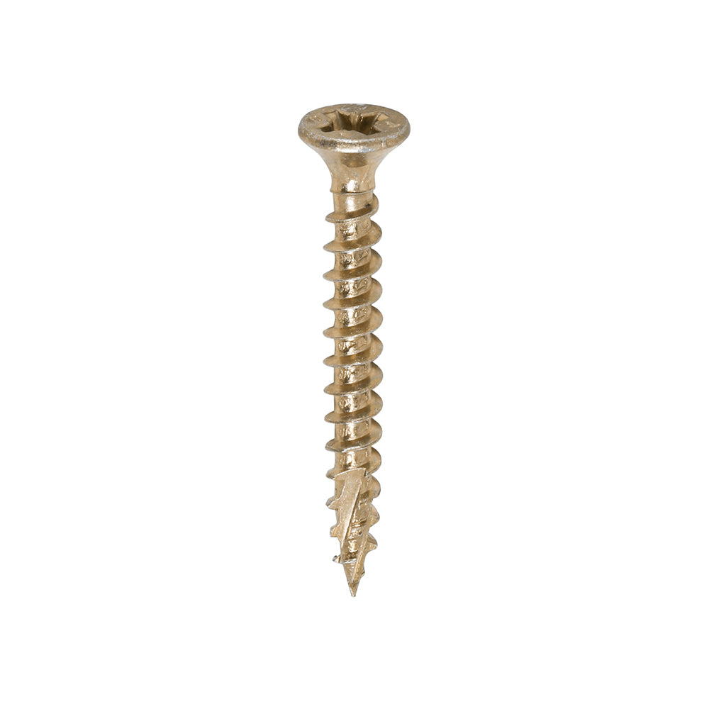 TIMCO C2 Strong-Fix Multi-Purpose Premium Countersunk Gold Woodscrews - 3.5 x 30 Box OF 200 - 35030C2