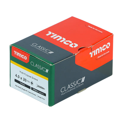 TIMCO Classic Multi-Purpose Pan Head Gold Woodscrews - 4.0 x 20 Box OF 200 - 40020CLAP
