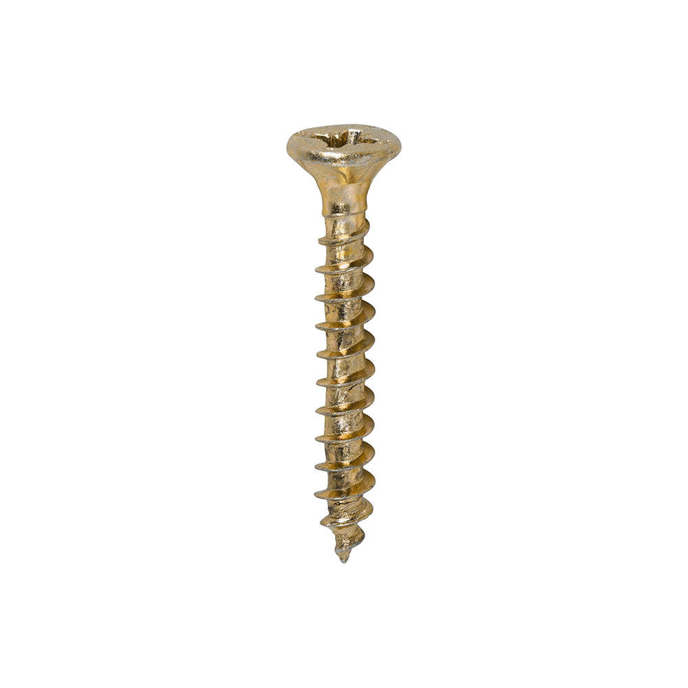 TIMCO Velocity Premium Multi-Use Countersunk Gold Woodscrews - 4.0 x 30 Tub OF 1500 - 40030VYTUB