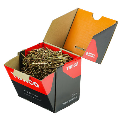 TIMCO Solo Countersunk Gold Woodscrews - 4.0 x 40 Box OF 1000 - 40040SOLOIND