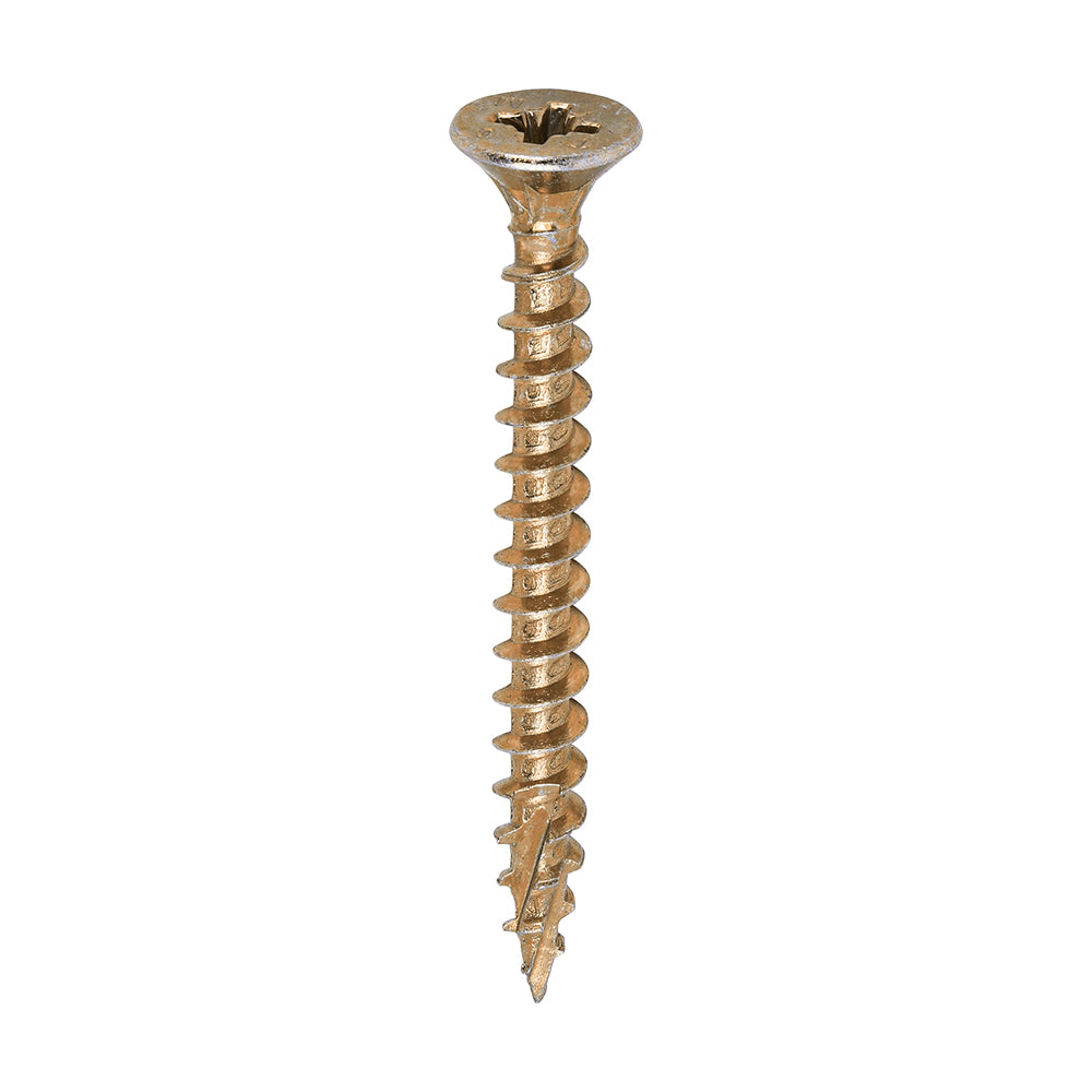 TIMCO C2 Strong-Fix Multi-Purpose Premium Countersunk Gold Woodscrews - 5.0 x 50 Box OF 200 - 50050C2