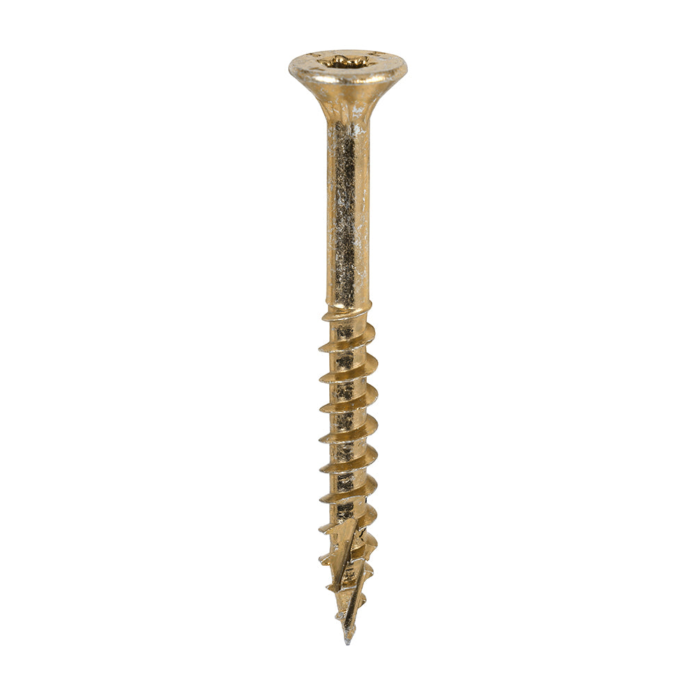 TIMCO C2 Clamp-Fix Multi-Purpose Premium Countersunk Gold Woodscrews - 5.0 x 50 Tub OF 600 - 50050C2CTUB