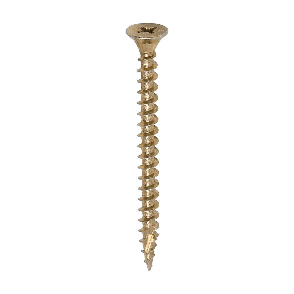 TIMCO C2 Strong-Fix Multi-Purpose Premium Countersunk Gold Woodscrews - 5.0 x 60 Box OF 200 - 50060C2