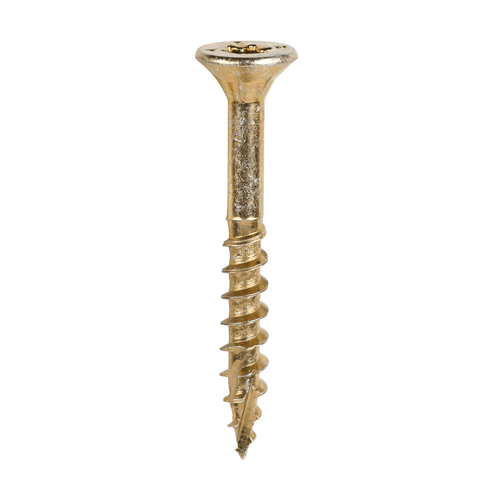 TIMCO C2 Clamp-Fix Multi-Purpose Premium Countersunk Gold Woodscrews - 6.0 x 50 Box OF 200 - 60050C2C