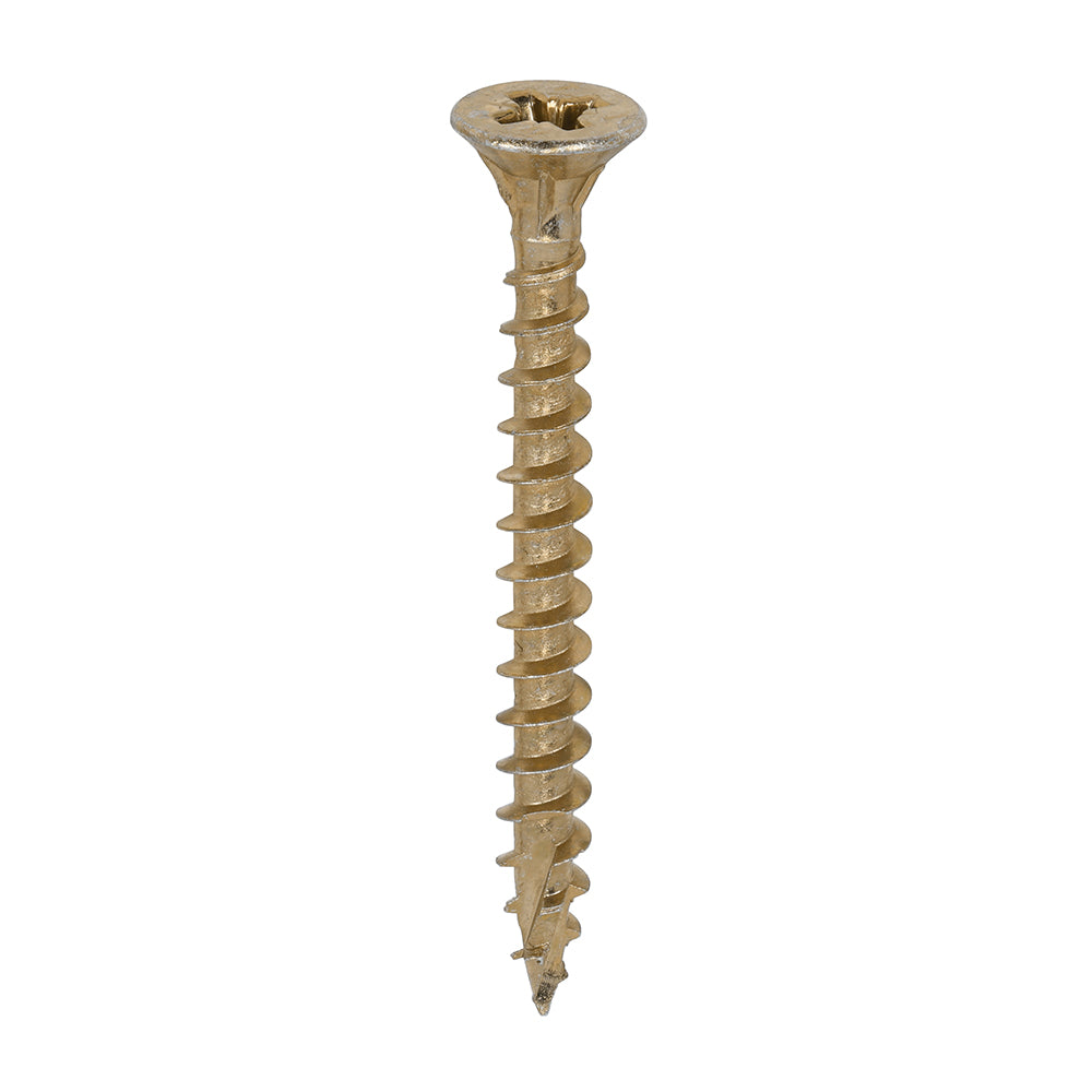 TIMCO C2 Strong-Fix Multi-Purpose Premium Countersunk Gold Woodscrews - 3.5 x 12 Box OF 200 - 35012C2