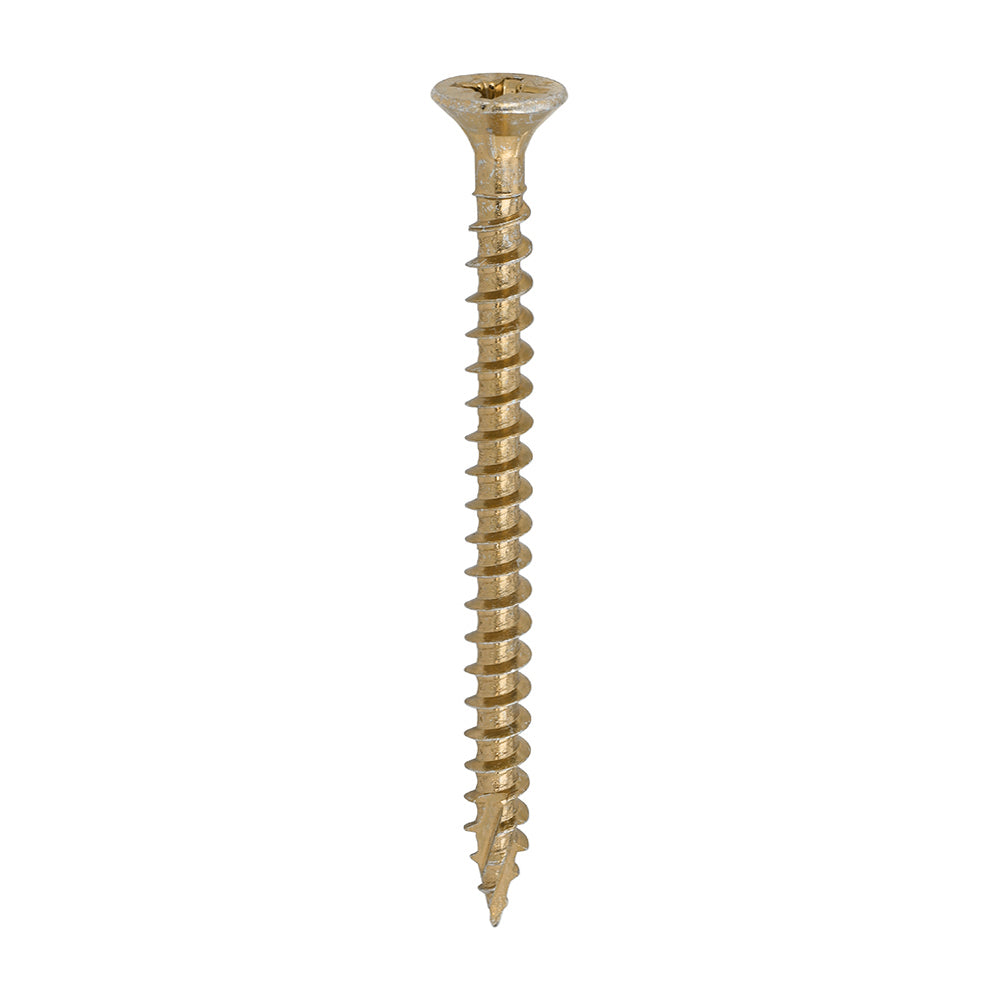 TIMCO C2 Strong-Fix Multi-Purpose Premium Countersunk Gold Woodscrews - 6.0 x 80 Box OF 200 - 60080C2