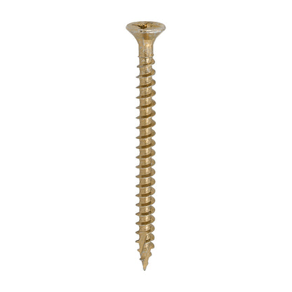 TIMCO C2 Strong-Fix Multi-Purpose Premium Countersunk Gold Woodscrews - 6.0 x 80 Box OF 200 - 60080C2