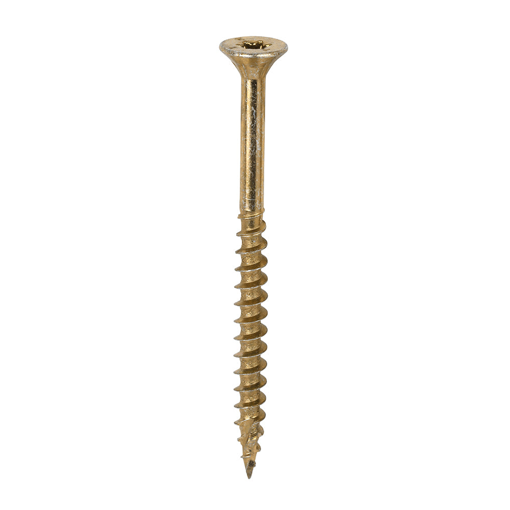 TIMCO C2 Clamp-Fix Multi-Purpose Premium Countersunk Gold Woodscrews - 6.0 x 80 Box OF 200 - 60080C2C
