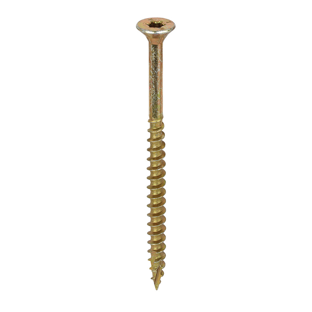 TIMCO C2 Clamp-Fix Multi-Purpose Premium Countersunk Gold Woodscrews - 4.0 x 25 Box OF 200 - 40025C2C