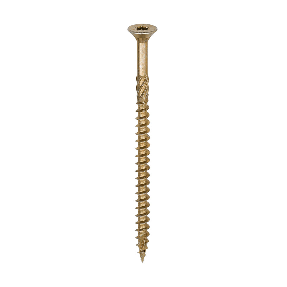 TIMCO C2 Clamp-Fix Multi-Purpose Premium Countersunk Gold Woodscrews - 6.0 x 100 Box OF 100 - 60100C2C