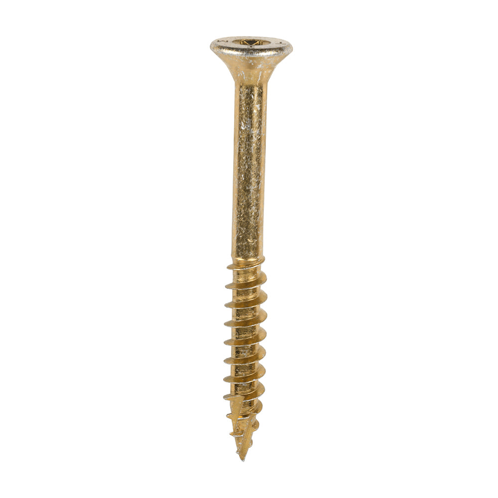 TIMCO C2 Clamp-Fix Multi-Purpose Premium Countersunk Gold Woodscrews - 8.0 x 80 Box OF 100 - 80080C2C