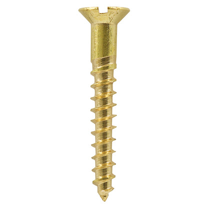 TIMCO Solid Brass Countersunk Woodscrews, All Sizes