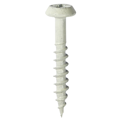 TIMCO Rainwater Bracket Exterior White Screws - 6.0 x 40 Tub OF 200 - 60040CLARW