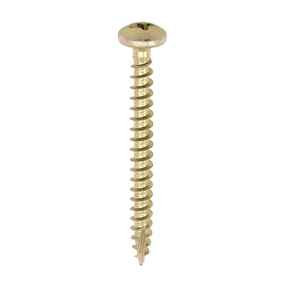 TIMCO Classic Multi-Purpose Pan Head Gold Woodscrews - 4.0 x 25 Box OF 200 - 40025CLAP