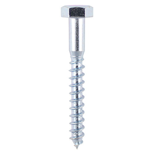 TIMCO Coach Screws Hex Head Silver  - 12.0 x 150 Box OF 25 - 12150CSC