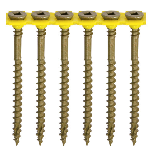 TIMCO Collated C2 Deck-Fix Premium Countersunk Green Decking Screws - 4.5 x 65 Box OF 500 - 65C2DCOLL