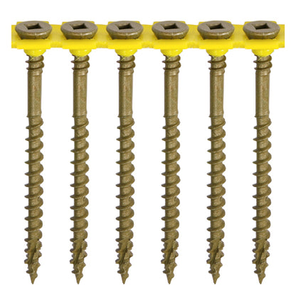 TIMCO Collated C2 Deck-Fix Premium Countersunk Green Decking Screws - 4.5 x 65 Box OF 500 - 65C2DCOLL