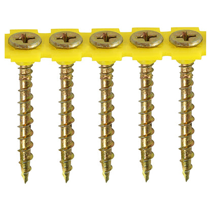 TIMCO Collated Solo Countersunk Gold Woodscrews - 4.2 x 55 Box OF 1000 - 55SCOLY
