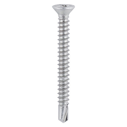 TIMCO Window Fabrication Screws Countersunk with Ribs PH Self-Tapping Thread Self-Drilling Point Martensitic Stainless Steel & Silver Organic - 3.9 x 16 Box OF 1000 - 121SS