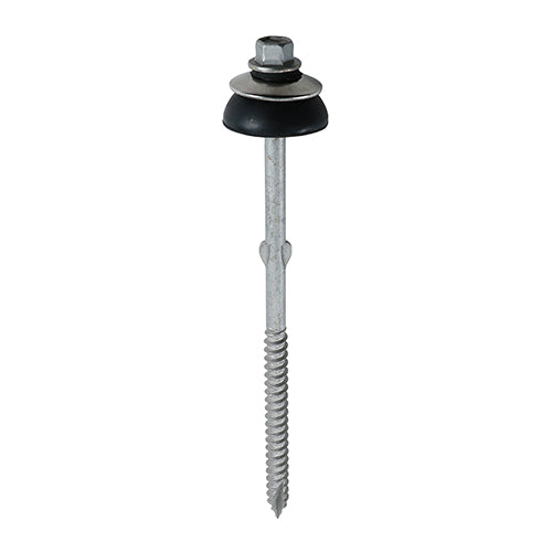 TIMCO Self-Drilling Fiber Cement Board Exterior Silver Screw with BAZ Washer - 6.3 x 130 Box OF 50 - 731339