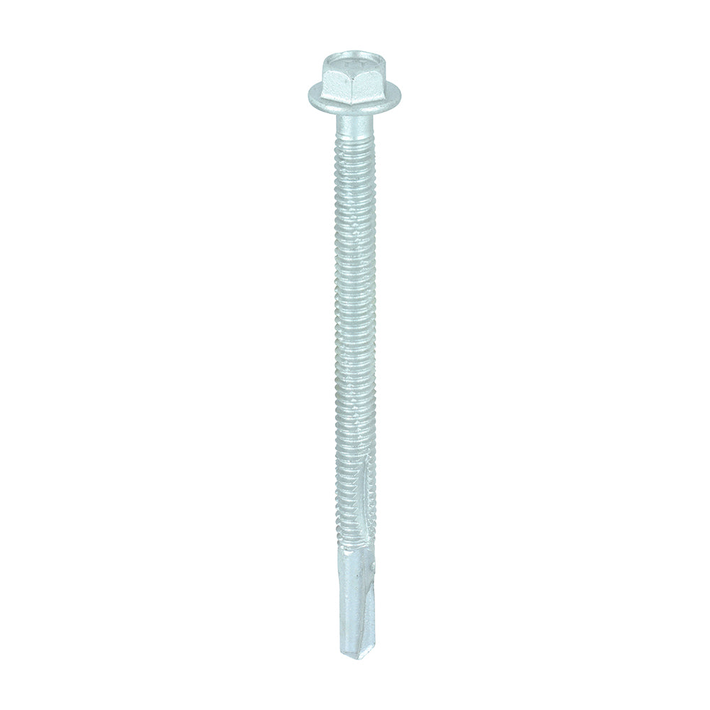 TIMCO Self-Drilling Heavy Section Screws Exterior Silver with EPDM Washer - 5.5 x 80 Box OF 100 - H80B