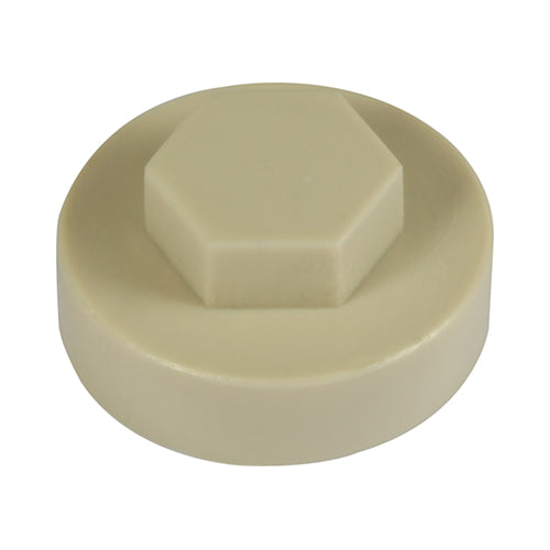 TIMCO Hex Head Cover Caps Beige - 16mm Bag OF 1000 - 1608B17CAP