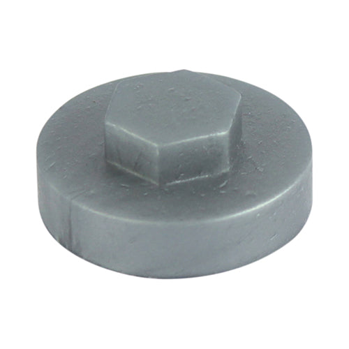 TIMCO Hex Head Cover Caps Dark Silver - 19mm Bag OF 1000 - 19RAL9007CAP