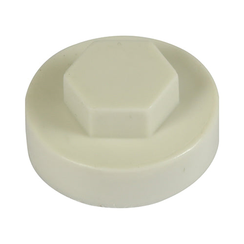 TIMCO Hex Head Cover Caps Hamlet - 16mm Bag OF 1000 - 16RAL9002CAP