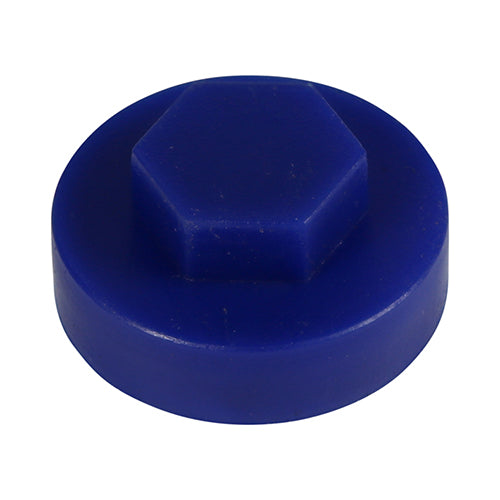 TIMCO Hex Head Cover Caps Ultra Marine - 19mm Bag OF 1000 - 19RAL5002CAP