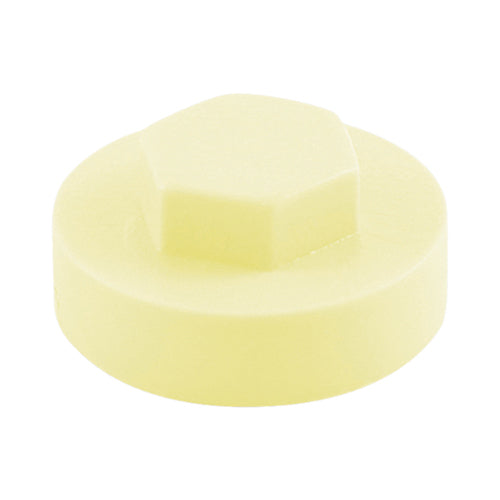 TIMCO Hex Head Cover Caps White (Creamy) - 16mm Bag OF 1000 - 16RAL9003CAP