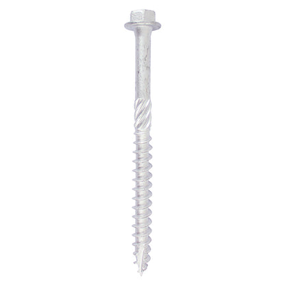 TIMCO Heavy Duty Timber Screws Hex Flange Head Exterior Silver - 10 x 80 Bag OF 10 - 1080INI