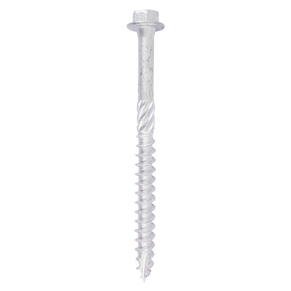 TIMCO Heavy Duty Timber Screws Hex Flange Head Exterior Silver - 8.0 x 60 Bag OF 10 - 860INI
