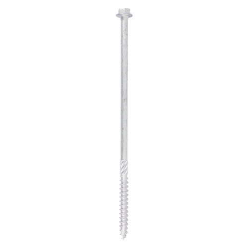 TIMCO Heavy Duty Timber Screws Hex Flange Head Exterior Silver - 10 x 200 Bag OF 10 - 10200INI