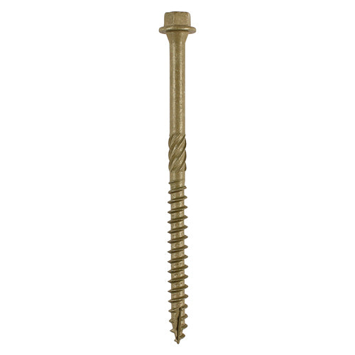 TIMCO Timber Screws Hex Flange Head Exterior Green - 6.7 x 175 Box OF 50 - 175IN