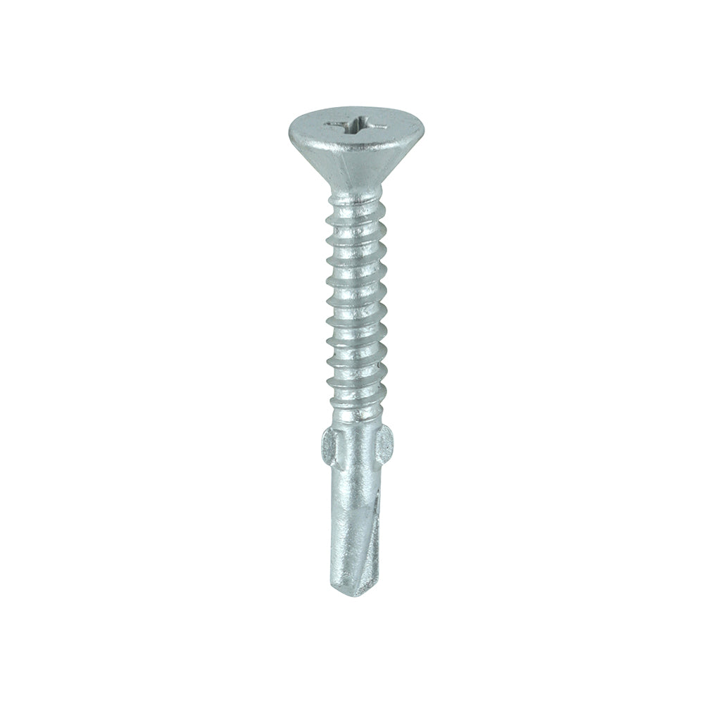 TIMCO Self-Drilling Wing-Tip Steel to Timber Light Section Exterior Silver Screws  - 4.8 x 38 Box OF 200 - LW38S
