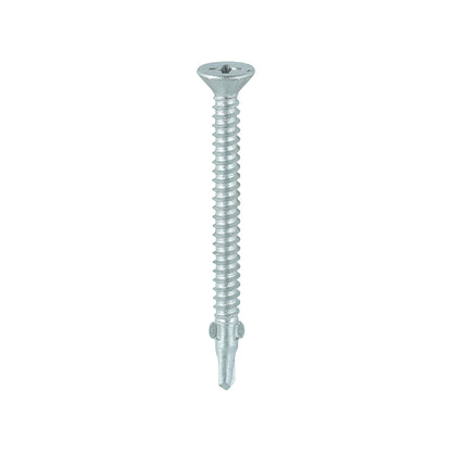 TIMCO Self-Drilling Wing-Tip Steel to Timber Light Section Exterior Silver Screws  - 5.5 x 100 Box OF 100 - LW100S