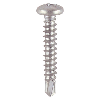 TIMCO Window Fabrication Screws Pan PH Self-Tapping Self-Drilling Point Martensitic Stainless Steel & Silver Organic - 4.2 x 16 Box OF 1000 - 131SS