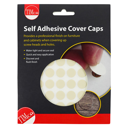 TIMCO Self-Adhesive Screw Cover Caps Beige - 13mm Pack OF 112 - COVERBG13
