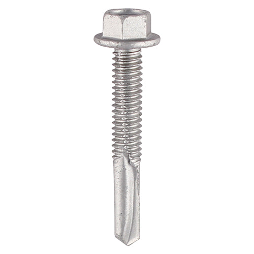 TIMCO Self-Drilling Heavy Section Screws Exterior Silver - 5.5 x 38 Box OF 100 - H38B