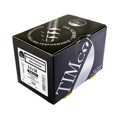 TIMCO Self-Drilling Heavy Section Screws Exterior Silver - 5.5 x 65 Box OF 100 - H65B