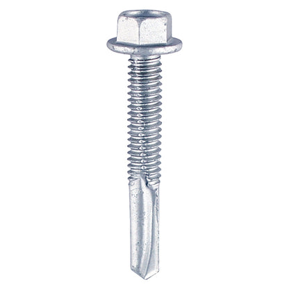 TIMCO Self-Drilling Heavy Section Silver Screws - 5.5 x 55 Box OF 100 - ZH55B