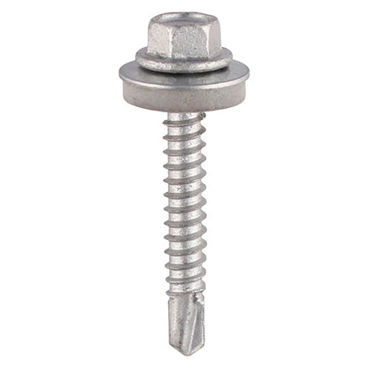 TIMCO Self-Drilling Light Section A2 Stainless Steel Bi-Metal Screws with EPDM Washer - 5.5 x 50 Box OF 100 - BML50W16