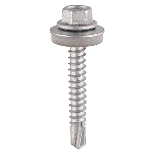TIMCO Self-Drilling Light Section A2 Stainless Steel Bi-Metal Screws with EPDM Washer - 5.5 x 25 Box OF 100 - BML25W16