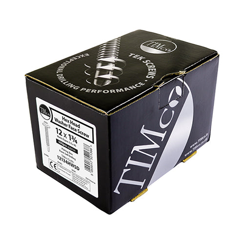 TIMCO Self-Drilling Light Section Silver Screws - 12 x 1 3/4 Box OF 500 - 12134HWSD