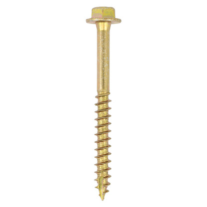 TIMCO Solo Advanced Hex Head Gold Coach Woodscrews - 6.0 x 100 Box OF 100 - 6100SCSY