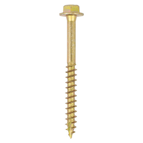 TIMCO Solo Advanced Hex Head Gold Coach Woodscrews - 10.0 x 60 Box OF 50 - 1060SCSY