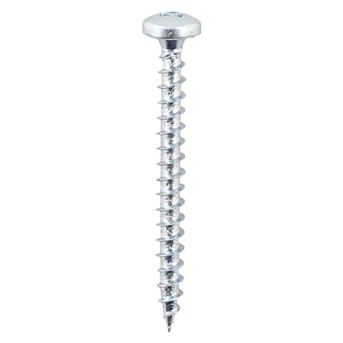 TIMCO Solo Pan Head Silver Woodscrews - 5.0 x 40 Box OF 200 - 50040SQPSZ